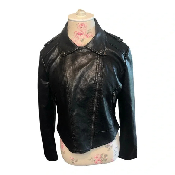 Year of the Snake Vegan Leather Black Moto Jacket SOUTH SIDE SERPENTS NWOT - Picture 8 of 11